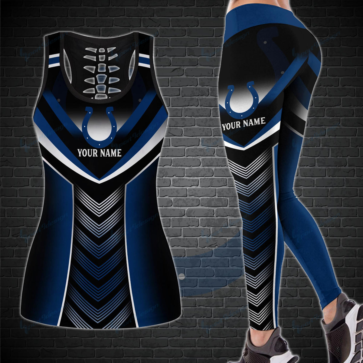 Indianapolis Colts Personalized Leggings And Tank Top BG13