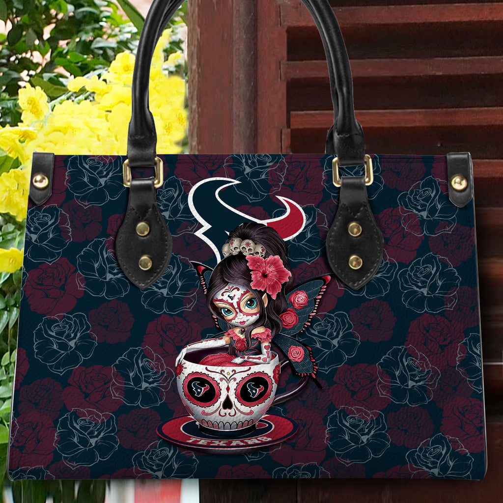 Houston Texans Personalized Leather Hand Bag BB60