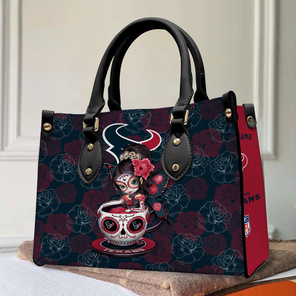 Houston Texans Personalized Leather Hand Bag BB60