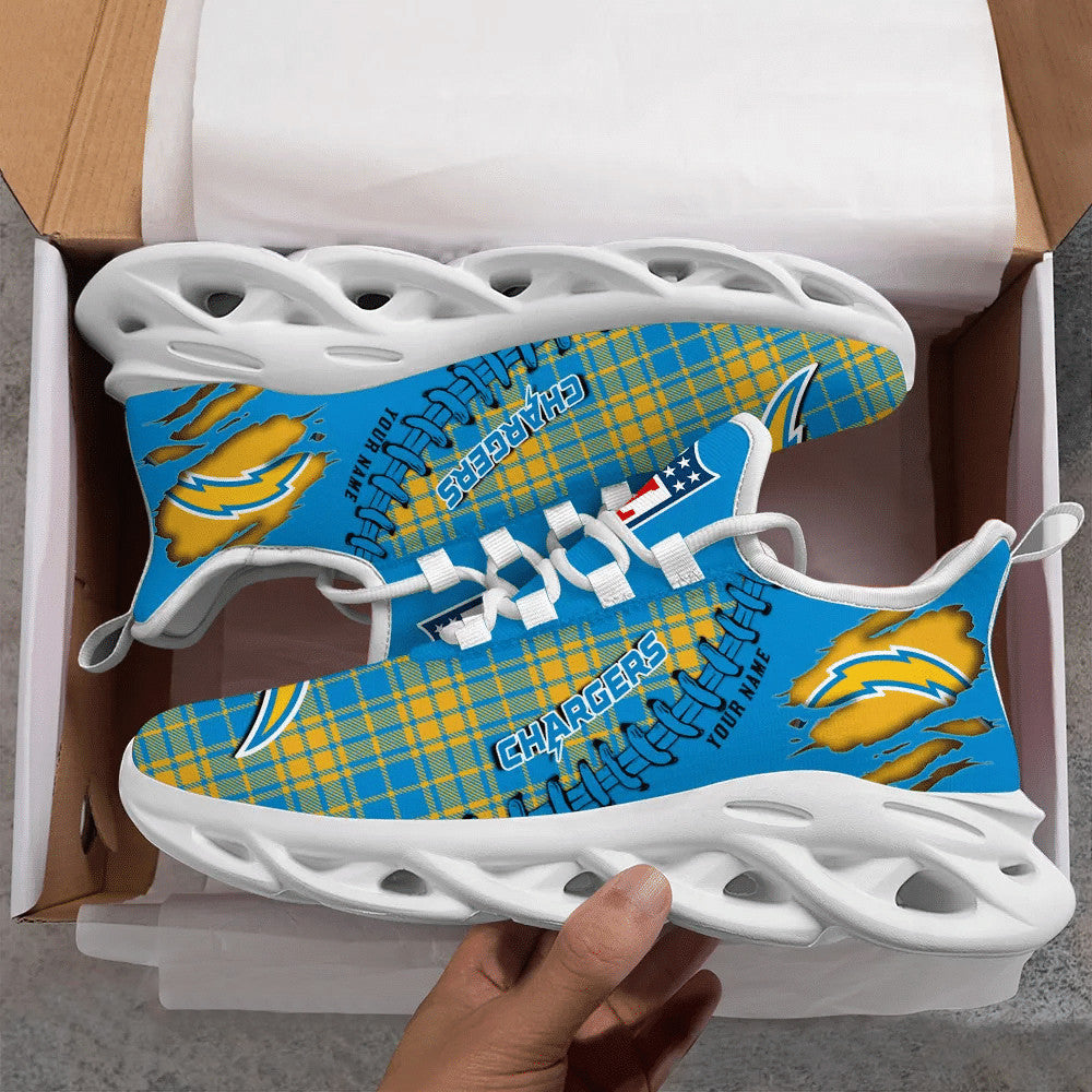 Los Angeles Chargers Personalized Yezy Running Sneakers SPD292