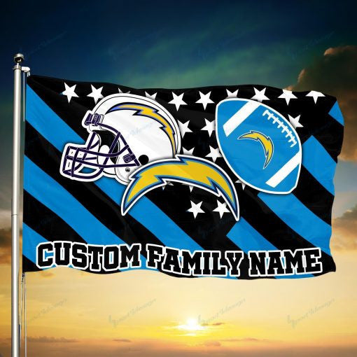 Los Angeles Chargers Personalized Flag 80