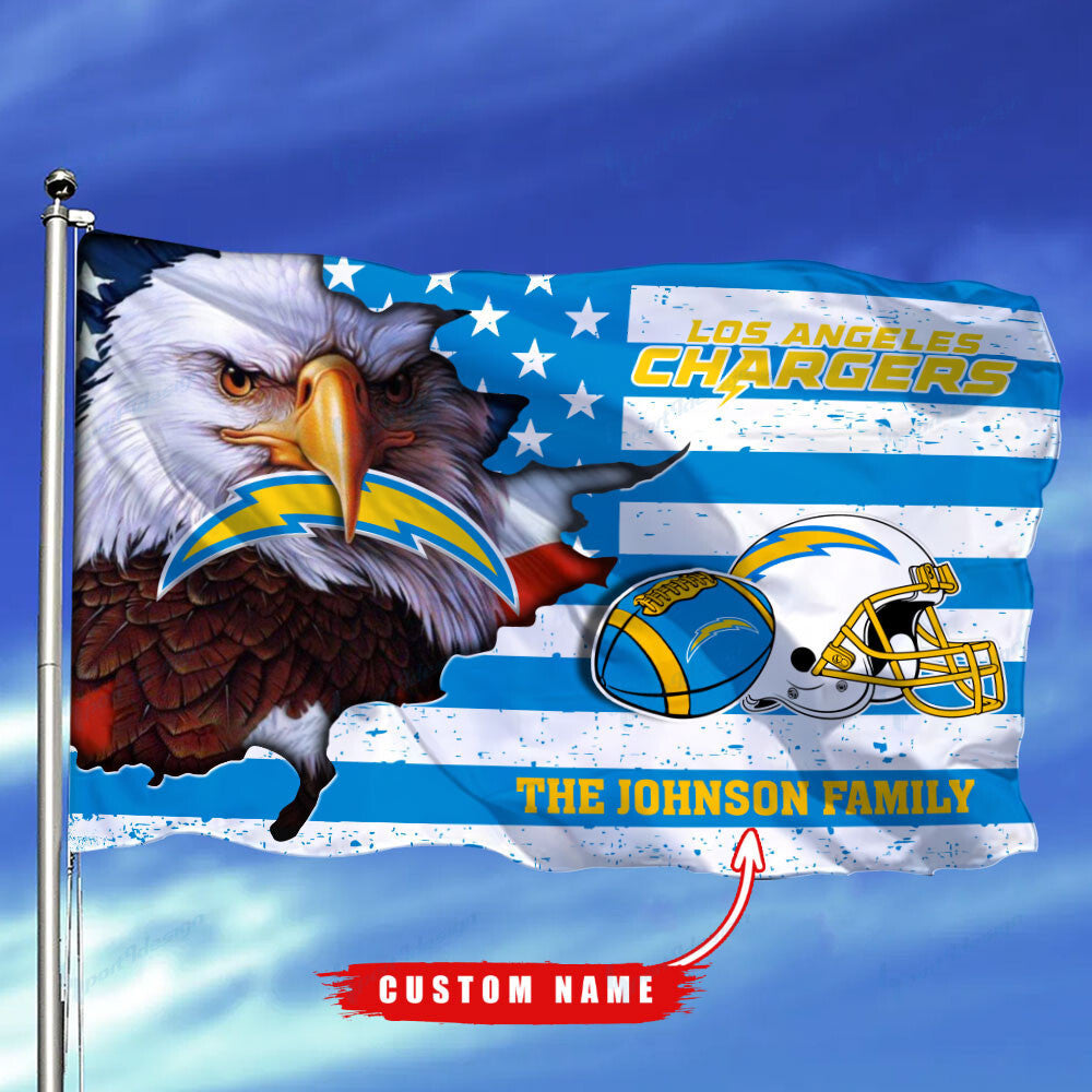 Los Angeles Chargers-Flag-Custom Name FL2903