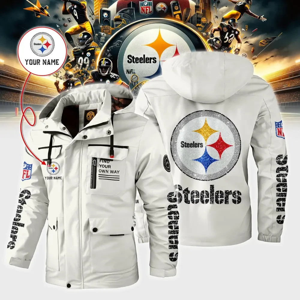Pittsburgh Steelers Personalized Winter Windbreaker Jacket ANZWWJ027