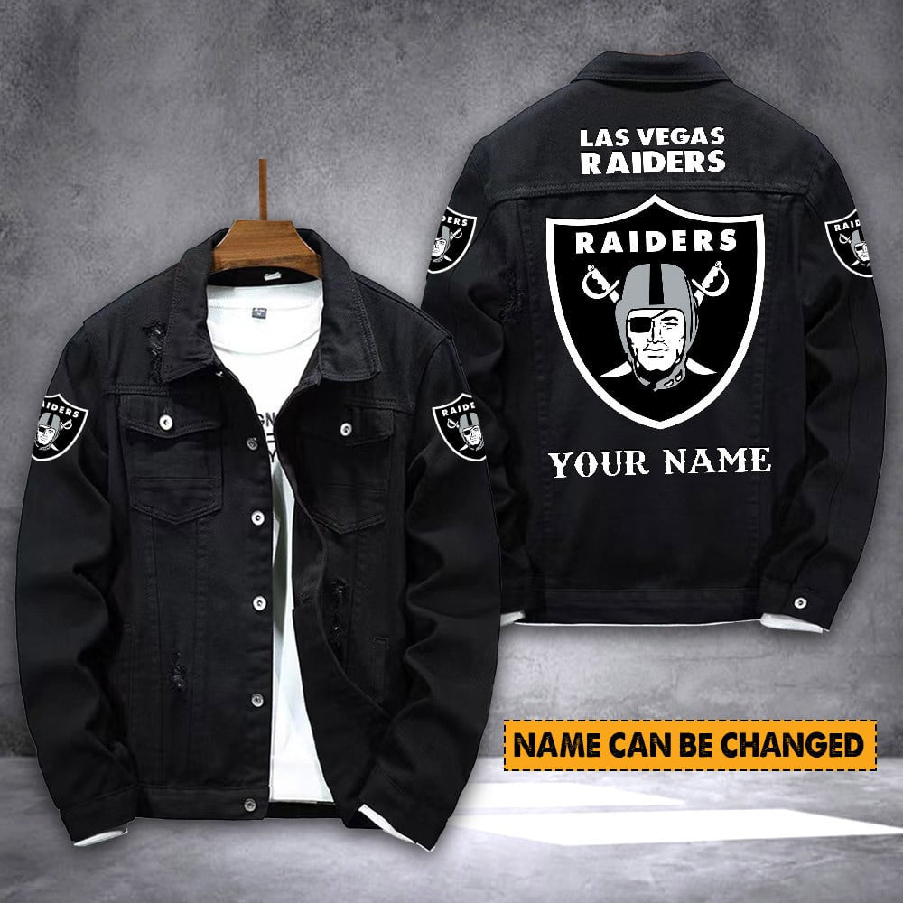 Las Vegas Raiders Personalized Premium Denim Jacket S9DJ013