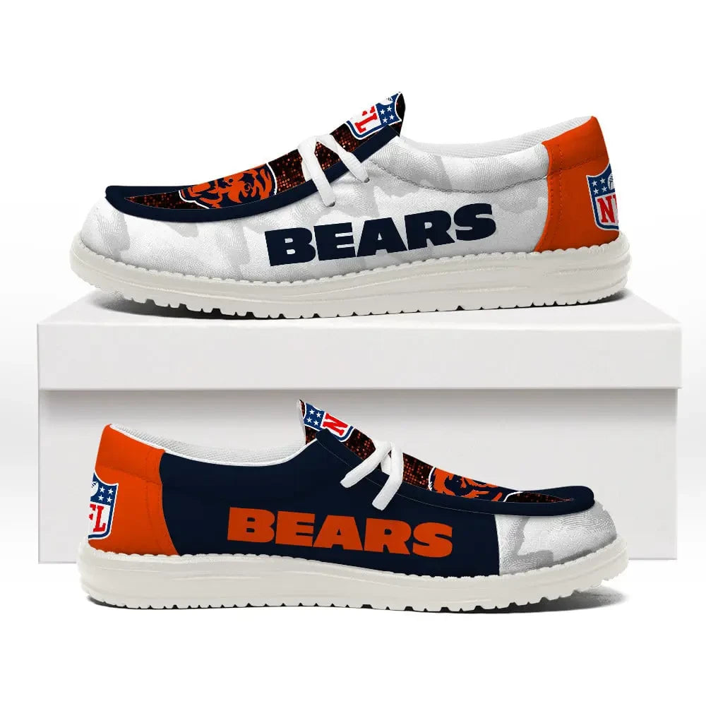Chicago Bears Personalized Moccasin Slippers – Hey Dude Shoes Style AZCHDUDE222