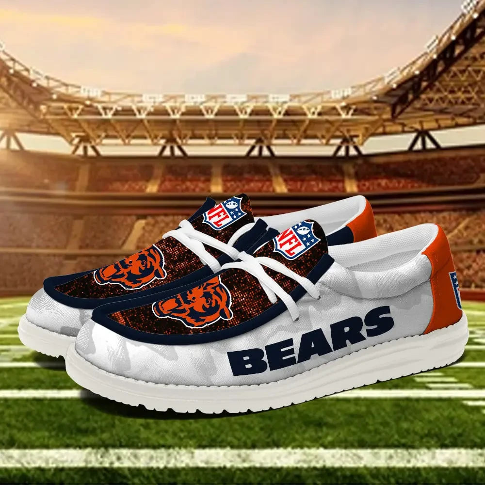 Chicago Bears Personalized Moccasin Slippers – Hey Dude Shoes Style AZCHDUDE222