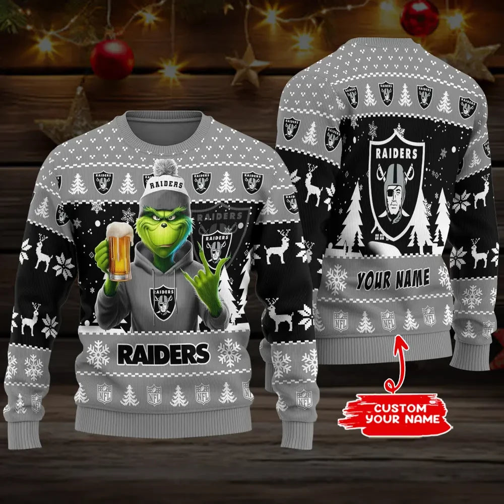 Las Vegas Raiders Christmas Woolen Sweater BGSWT723