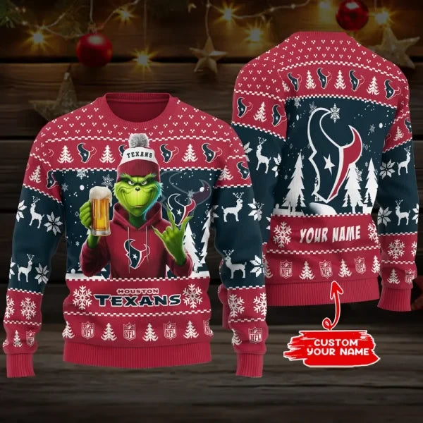 Houston Texans Christmas Woolen Sweater BGSWT719