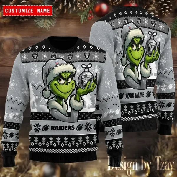 Las Vegas Raiders Christmas Woolen Sweater BGSWT428