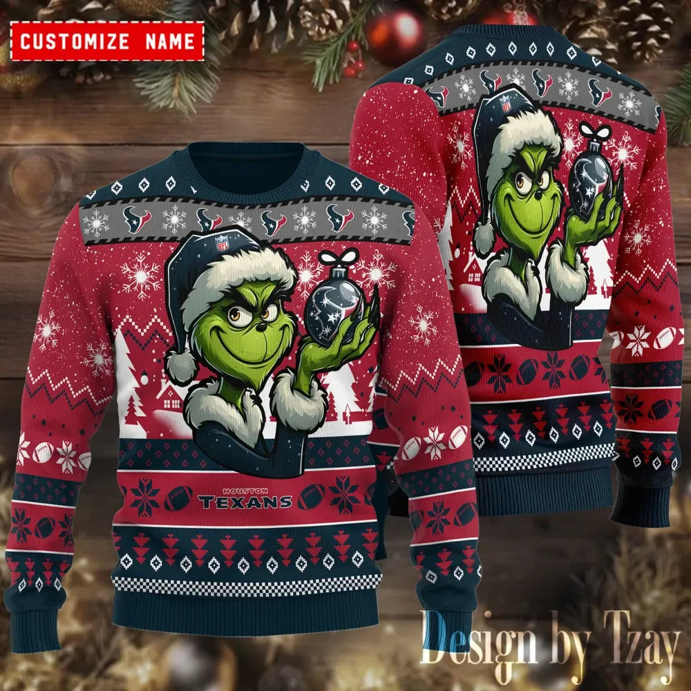 Houston Texans Christmas Woolen Sweater BGSWT424