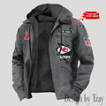 Kansas City Chiefs Men's Casual Padded Jacket Hooded Trending 2026 SPTPJH145