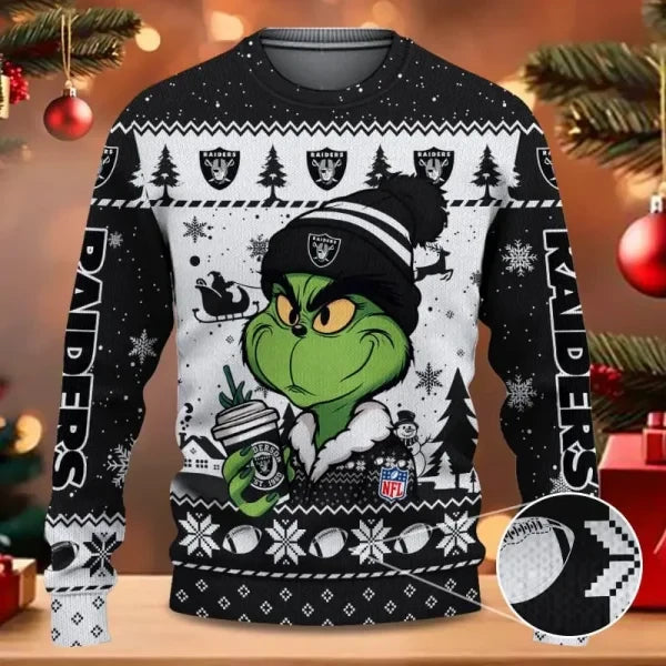 SPTBGSWT361-Las Vegas Raiders Christmas Woolen Sweater