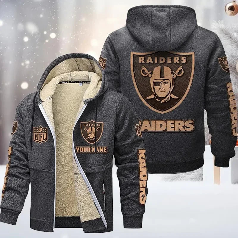 Las Vegas Raiders DMTZ0854 Premium Sherpa-Lined Winter Hoodie – Personalized Edition