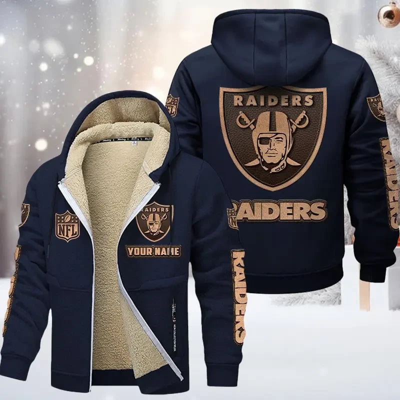 Las Vegas Raiders DMTZ0854 Premium Sherpa-Lined Winter Hoodie – Personalized Edition