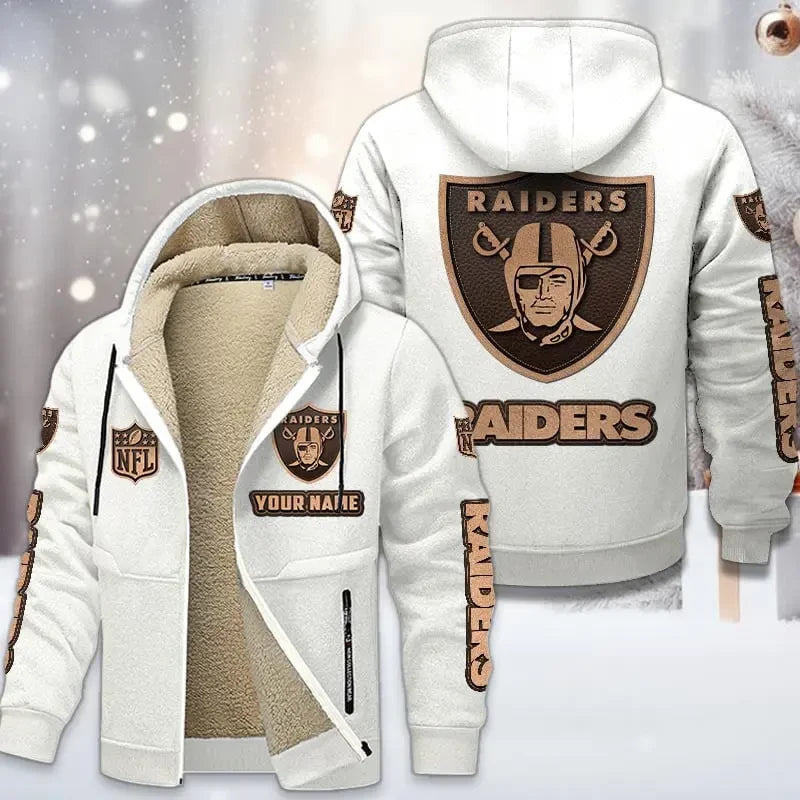 Las Vegas Raiders DMTZ0854 Premium Sherpa-Lined Winter Hoodie – Personalized Edition