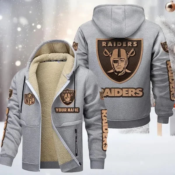 Las Vegas Raiders DMTZ0854 Premium Sherpa-Lined Winter Hoodie – Personalized Edition