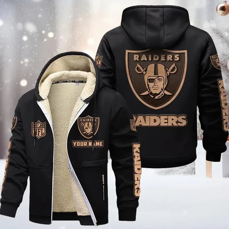 Las Vegas Raiders DMTZ0854 Premium Sherpa-Lined Winter Hoodie – Personalized Edition