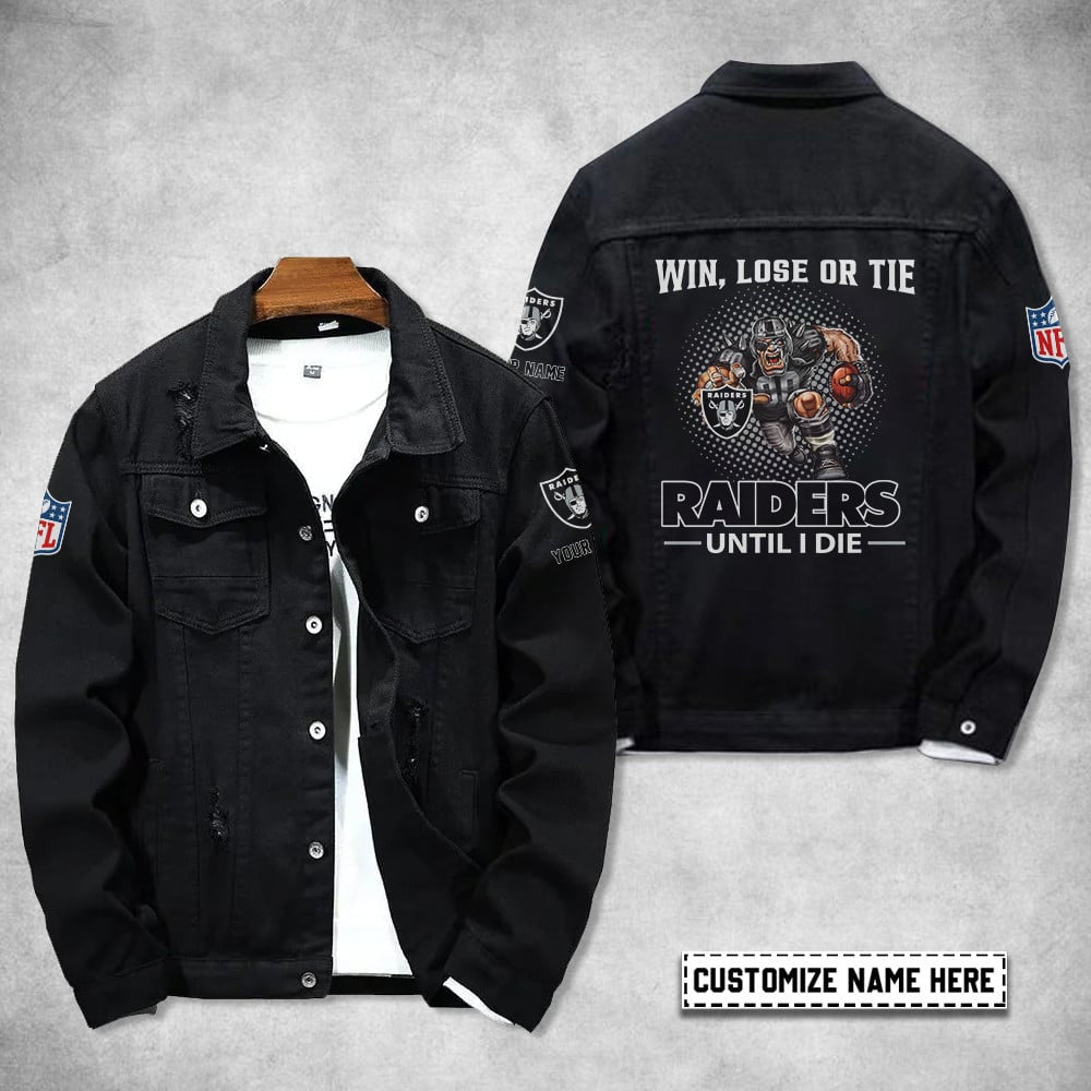 Las Vegas Raiders Personalized Premium Denim Jacket S9DJ054