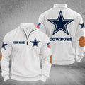 Dallas Cowboys DMSH0277 Stand Collar Half-zip Sweatshirt Multicolor