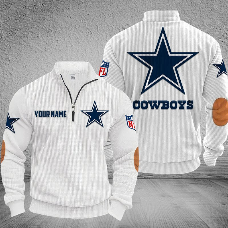 Dallas Cowboys DMSH0277 Stand Collar Half-zip Sweatshirt Multicolor
