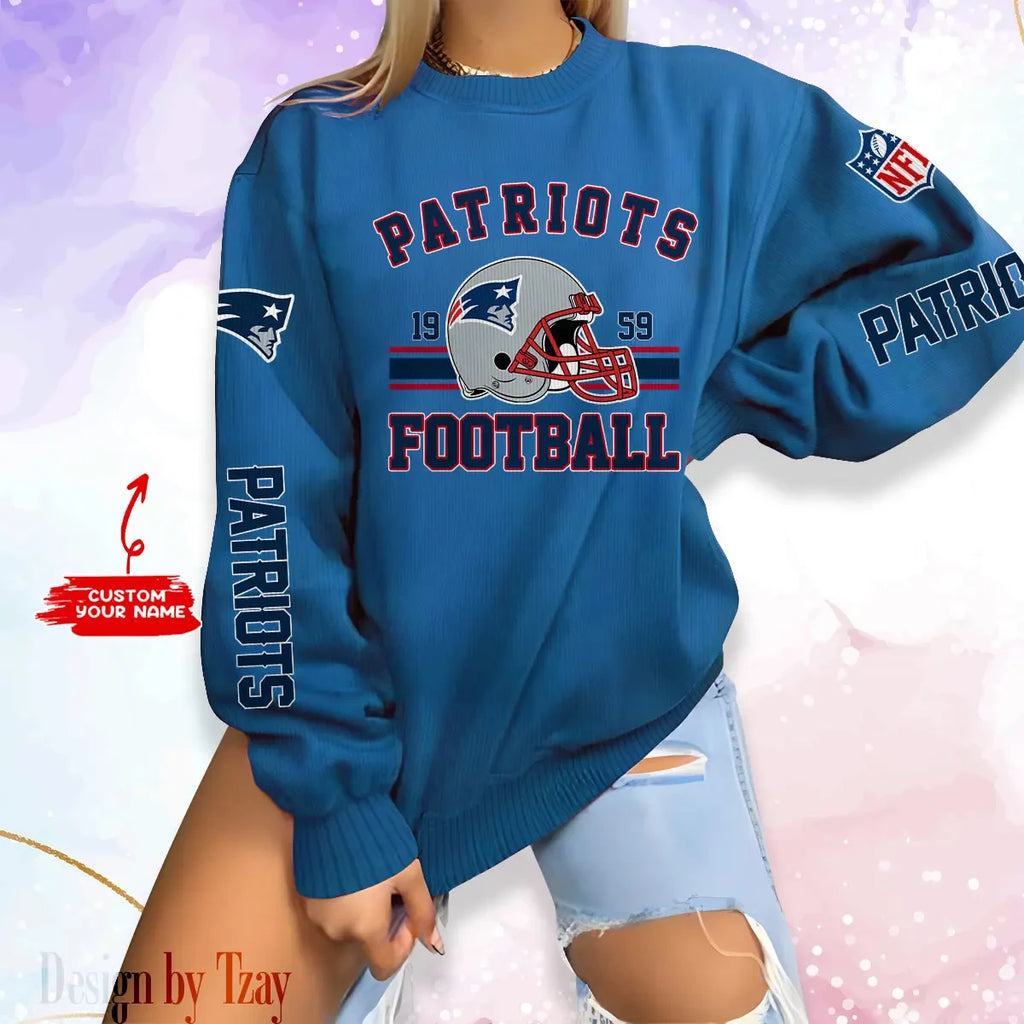 New England Patriots Personalized Fashion Design New Woolen Sweater BGSWT238