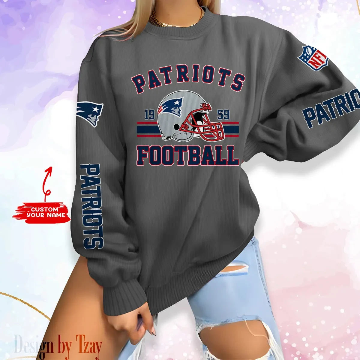 New England Patriots Personalized Fashion Design New Woolen Sweater BGSWT238
