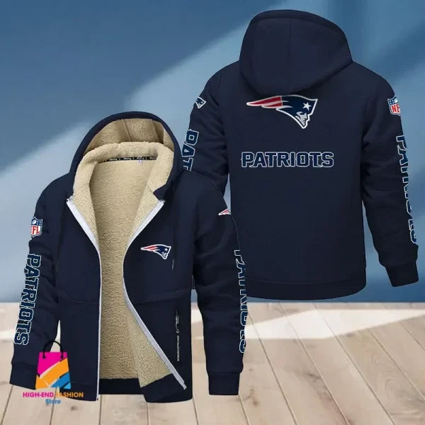 New England Patriots Multicolor Premium Thick Zip-Up Hoodie ANZTZH022