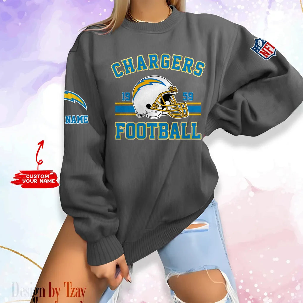 Los Angeles Chargers Personalized Fashion Design New Woolen Sweater  BGSWT234