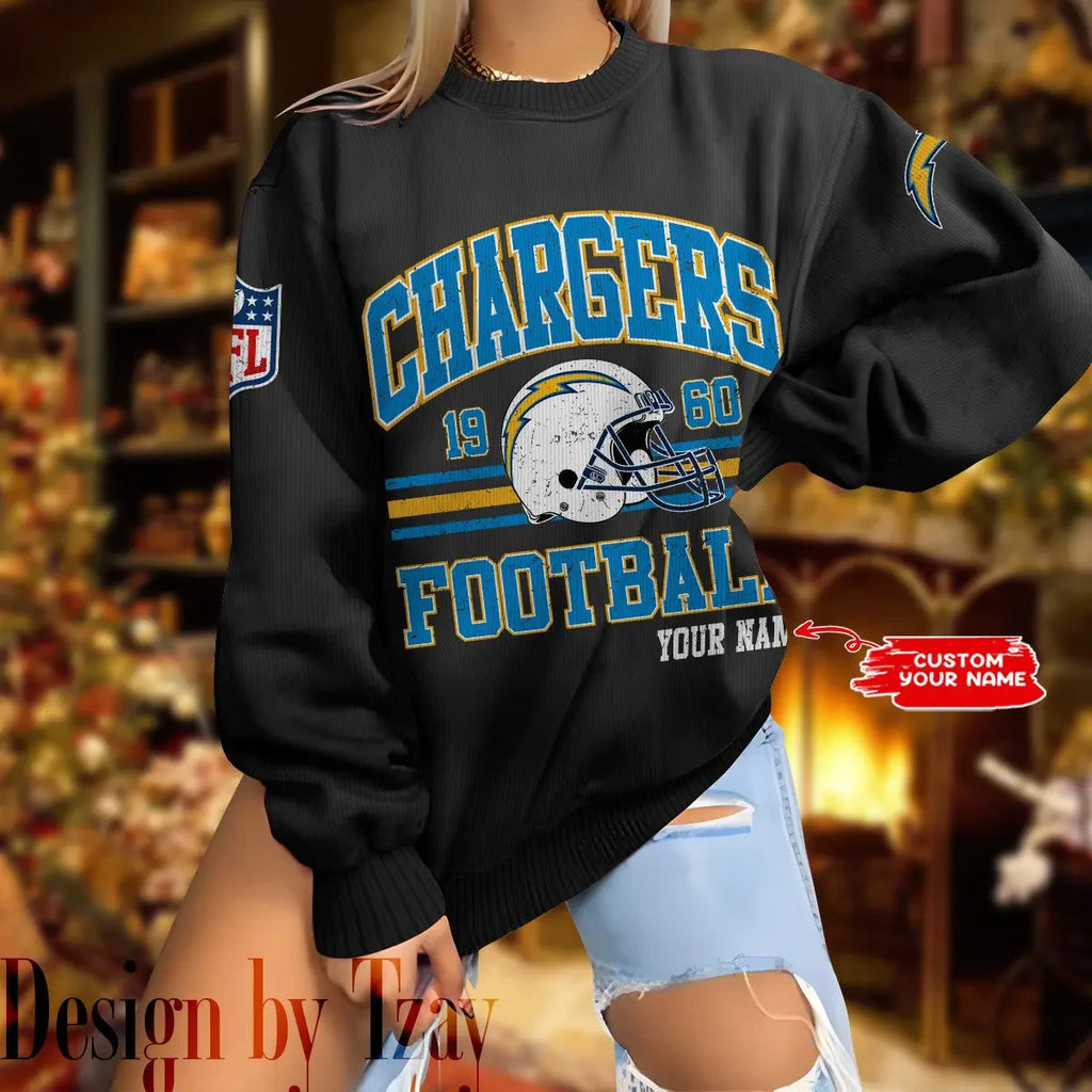 Los Angeles Chargers Personalized Fashion Design New Woolen Sweater  BGSWT294