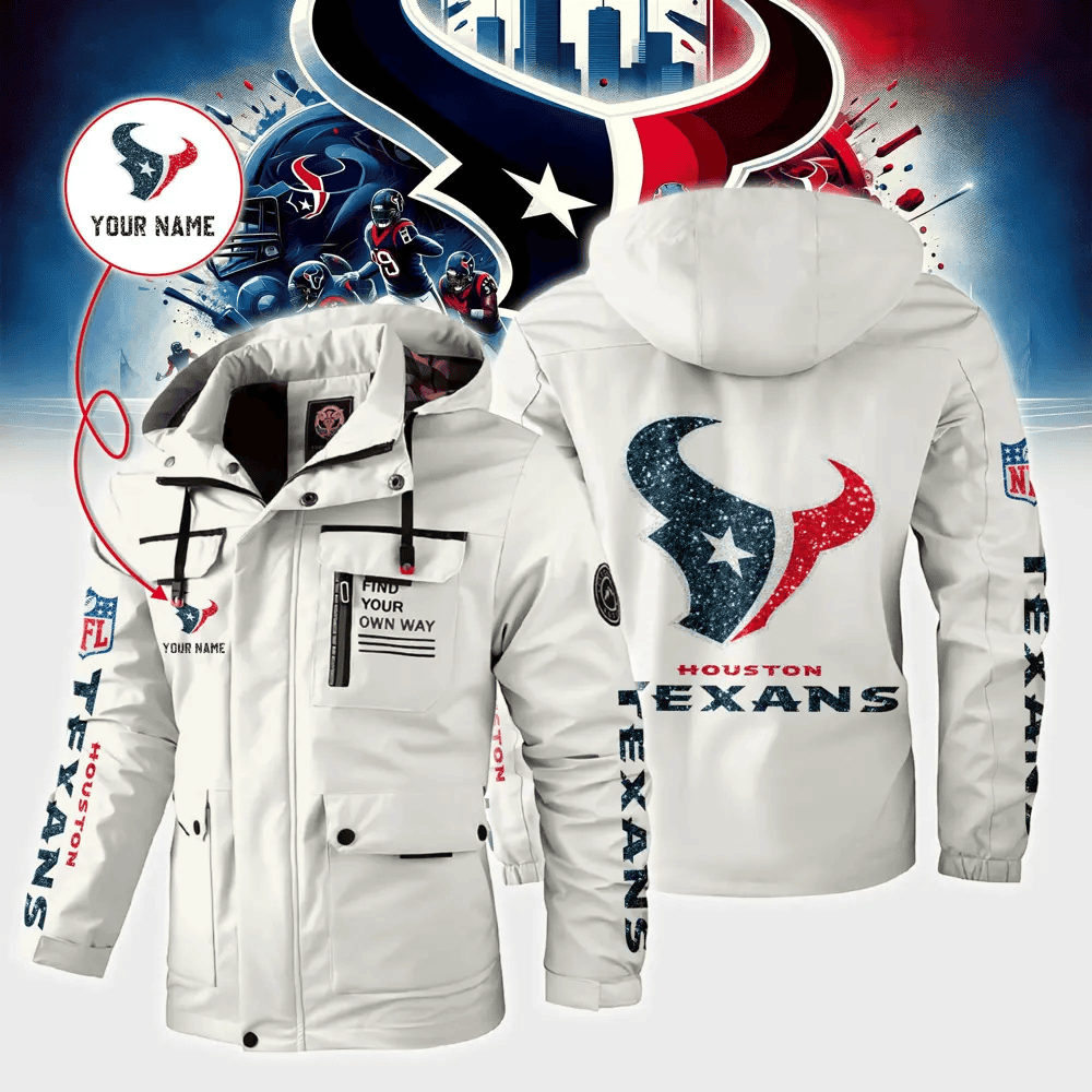 Houston Texans Personalized Winter Windbreaker Jacket ANZWWJ013