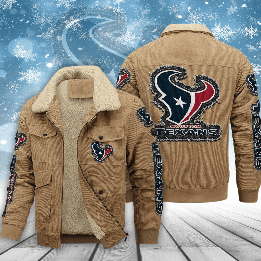 Houston Texans Men's Thickened Corduroy Jacket ANZVITCJ013 ( SIZE M - 8 XL )
