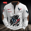 S9MPZNS013-Houston Texans Premium Personalized Game-Day Quarter-Zip