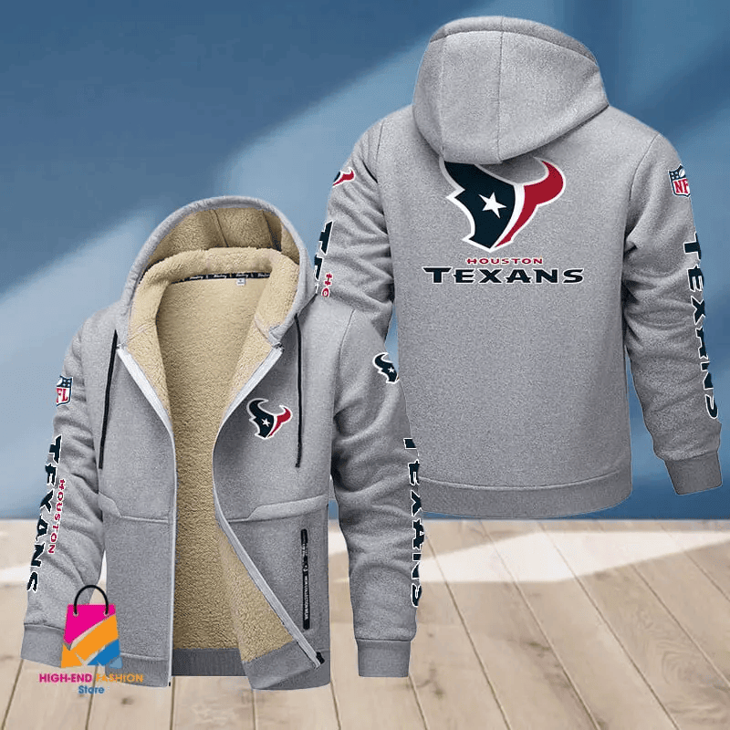 Houston Texans Multicolor Premium Thick Zip-Up Hoodie ANZTZH013