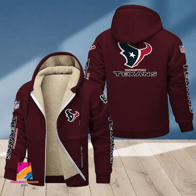 Houston Texans Multicolor Premium Thick Zip-Up Hoodie ANZTZH013