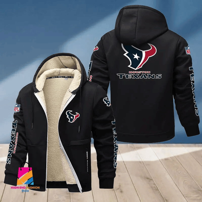Houston Texans Multicolor Premium Thick Zip-Up Hoodie ANZTZH013