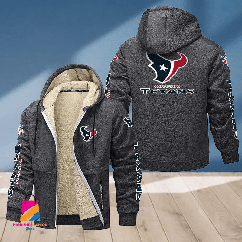 Houston Texans Multicolor Premium Thick Zip-Up Hoodie ANZTZH013