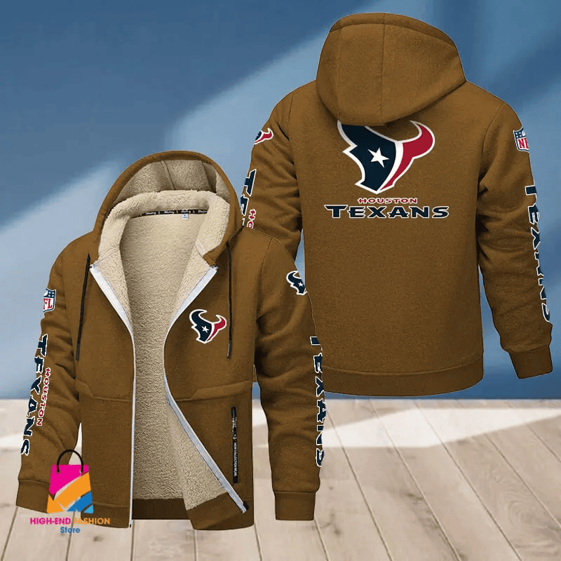 Houston Texans Multicolor Premium Thick Zip-Up Hoodie ANZTZH013