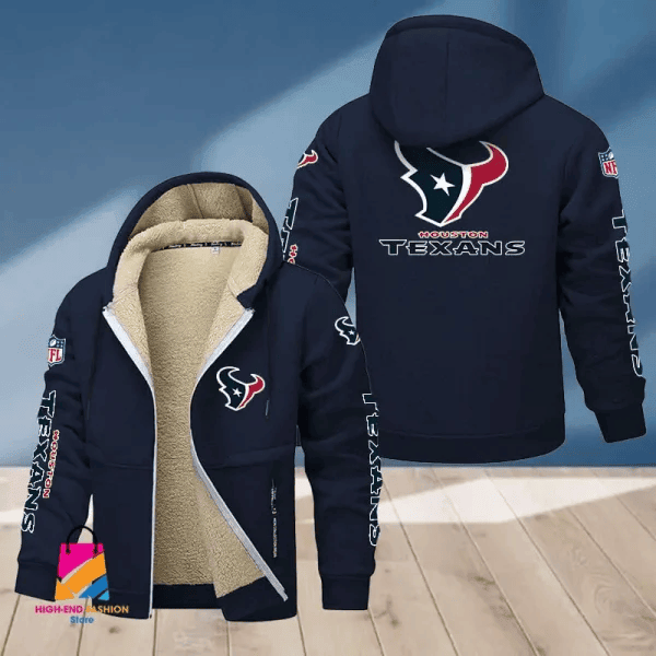 Houston Texans Multicolor Premium Thick Zip-Up Hoodie ANZTZH013