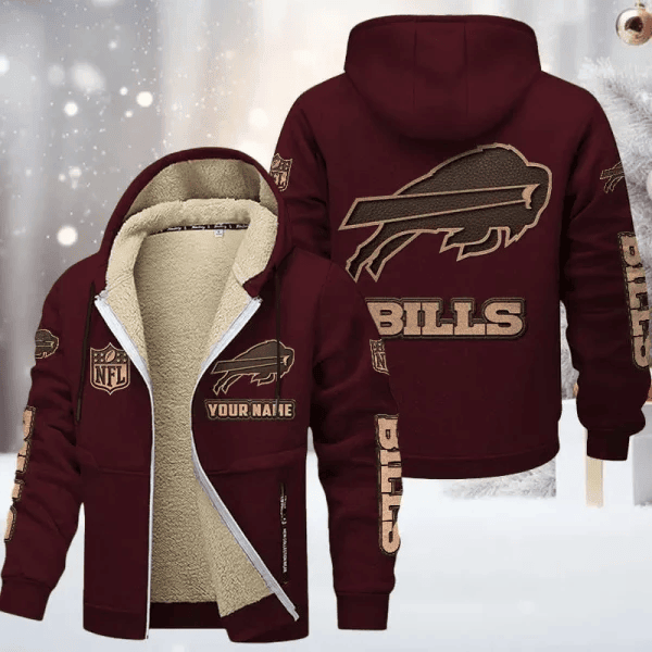 Buffalo Bills DMTZ0841 Premium Sherpa-Lined Winter Hoodie – Personalized Edition
