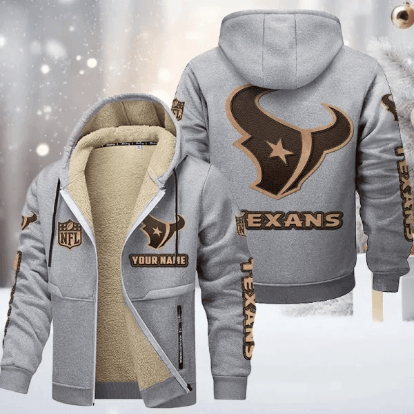 Houston Texans DMTZ0850 Premium Sherpa-Lined Winter Hoodie – Personalized Edition