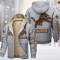 Detroit Lions DMTZ0848 Premium Sherpa-Lined Winter Hoodie – Personalized Edition