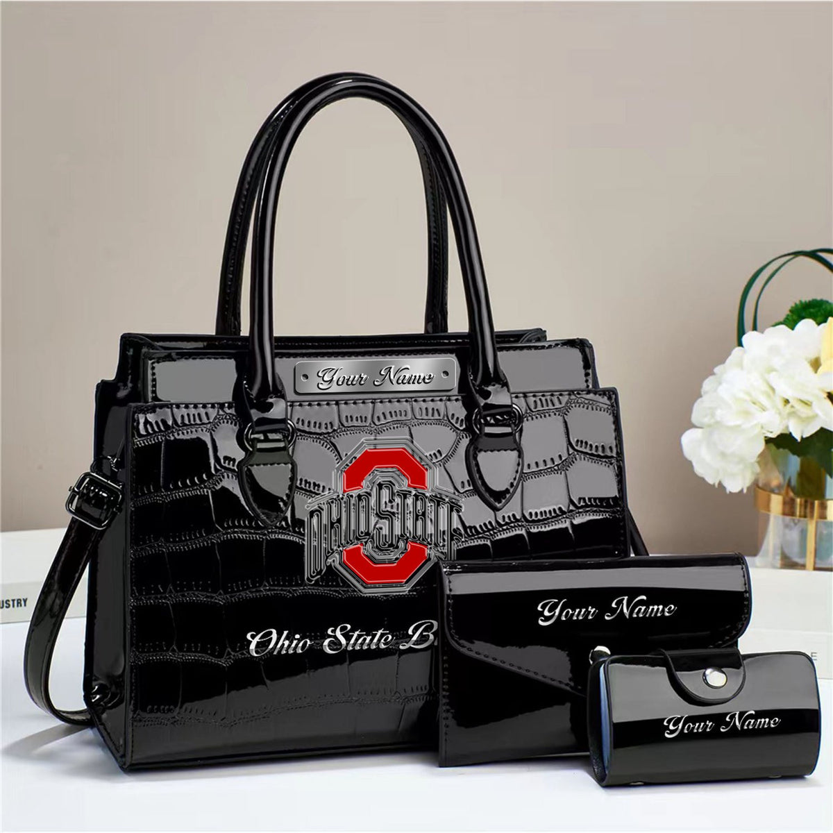 Buy the Handbag, Get the Wallet & Card Holder Free Ohio State Buckeyes PUHB189