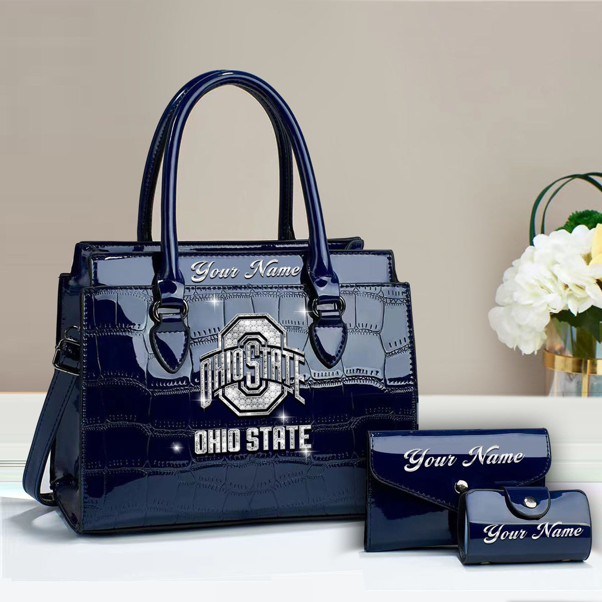 Buy the Handbag, Get the Wallet & Card Holder Free Ohio State Buckeyes PUHB748