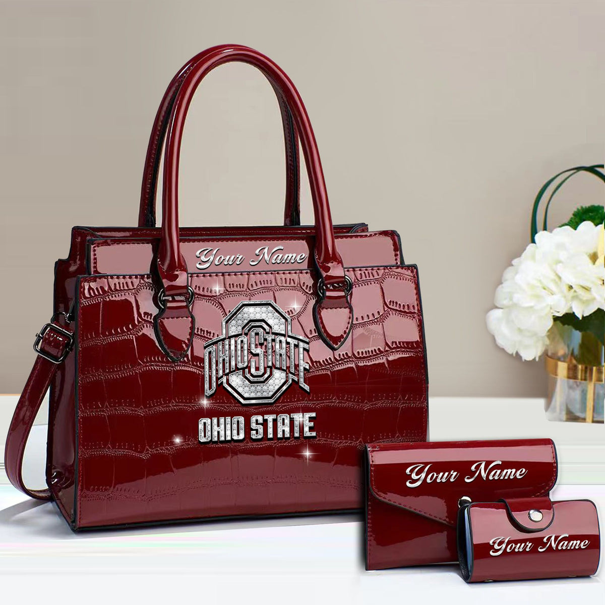 Buy the Handbag, Get the Wallet & Card Holder Free Ohio State Buckeyes PUHB748