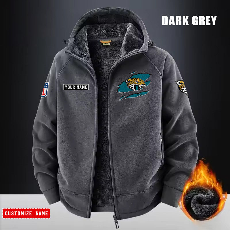 Jacksonville Jaguars Fleece Fashion Hooded Jacket Outdoor SPTFFHJ047