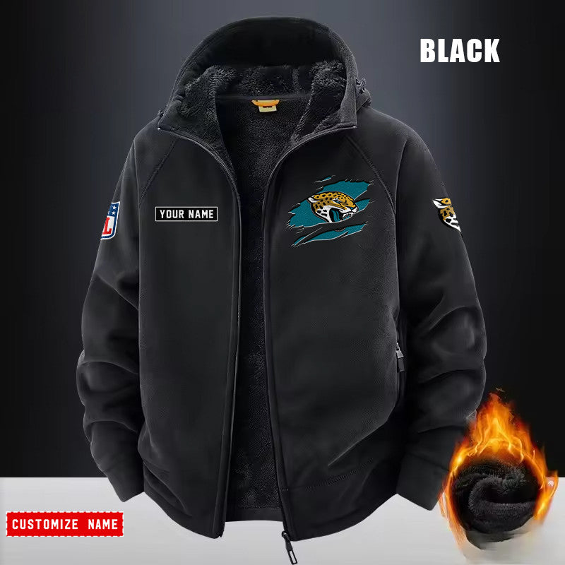 Jacksonville Jaguars Fleece Fashion Hooded Jacket Outdoor SPTFFHJ047