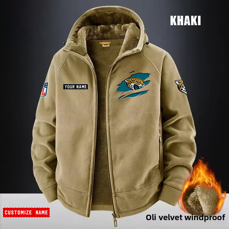 Jacksonville Jaguars Fleece Fashion Hooded Jacket Outdoor SPTFFHJ047