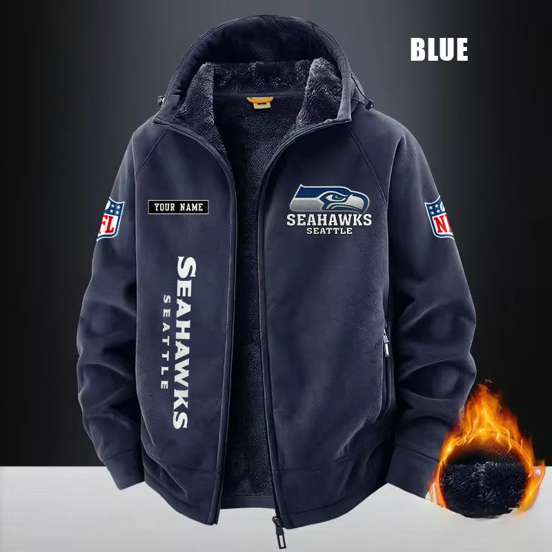 Seattle Seahawks Fleece Fashion Hooded Jacket Outdoor SPTFFHJ029