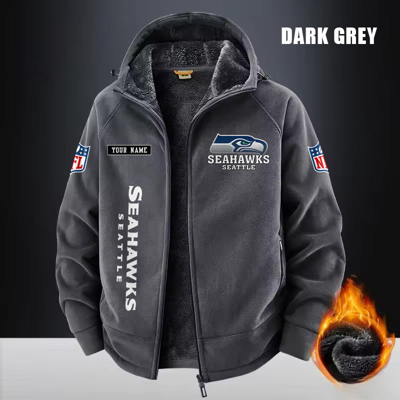Seattle Seahawks Fleece Fashion Hooded Jacket Outdoor SPTFFHJ029