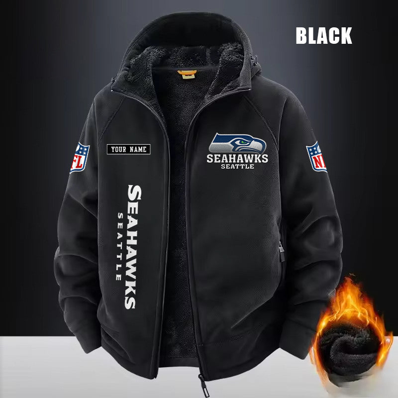Seattle Seahawks Fleece Fashion Hooded Jacket Outdoor SPTFFHJ029